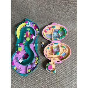 Vtg Polly Pocket 90s Shetland Pony Stable & Splash Slide Water Park 1 Figure